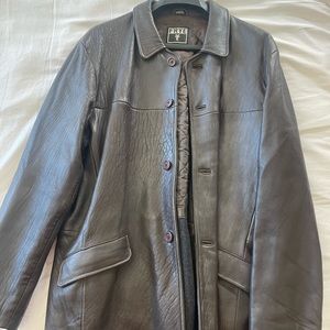 Leather coat